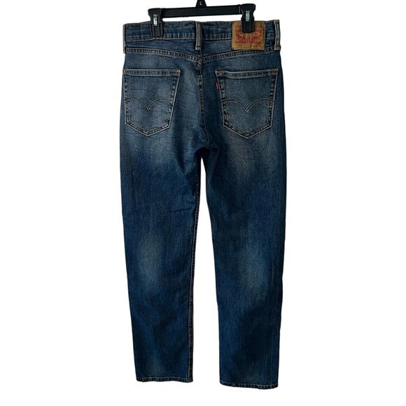 Levi's 514 Jeans Men’s Size 29x32* Slim Straight Fit Feathering Distressed Blue - Picture 1 of 13